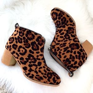 Leopard Print Booties